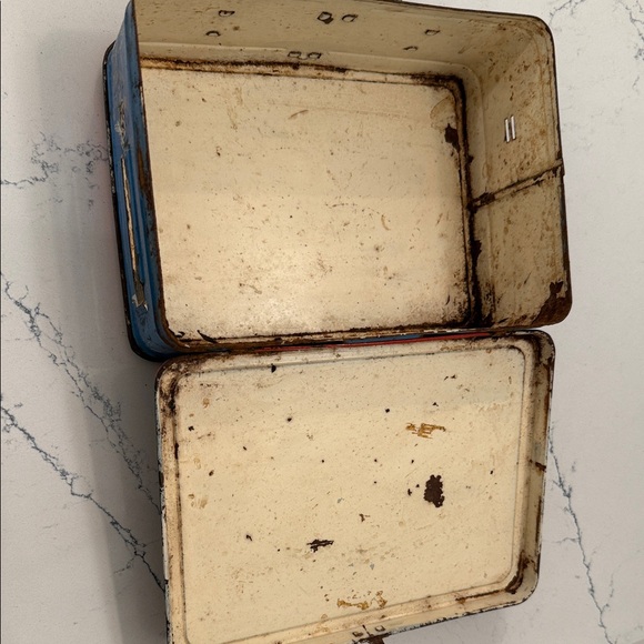 Vintage The Lone Ranger Blue Stripe Lunchbox - Picture 7 of 7